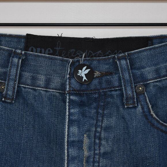 One Teaspoon Distressed Denim Jean Shorts Size 26 - Picture 7 of 16